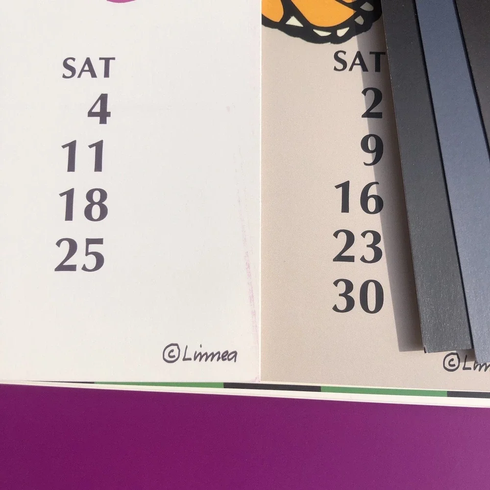 LINNEA POSTER CALENDAR for year 1992 - Can Be Reused 2048 Complete Leap Year